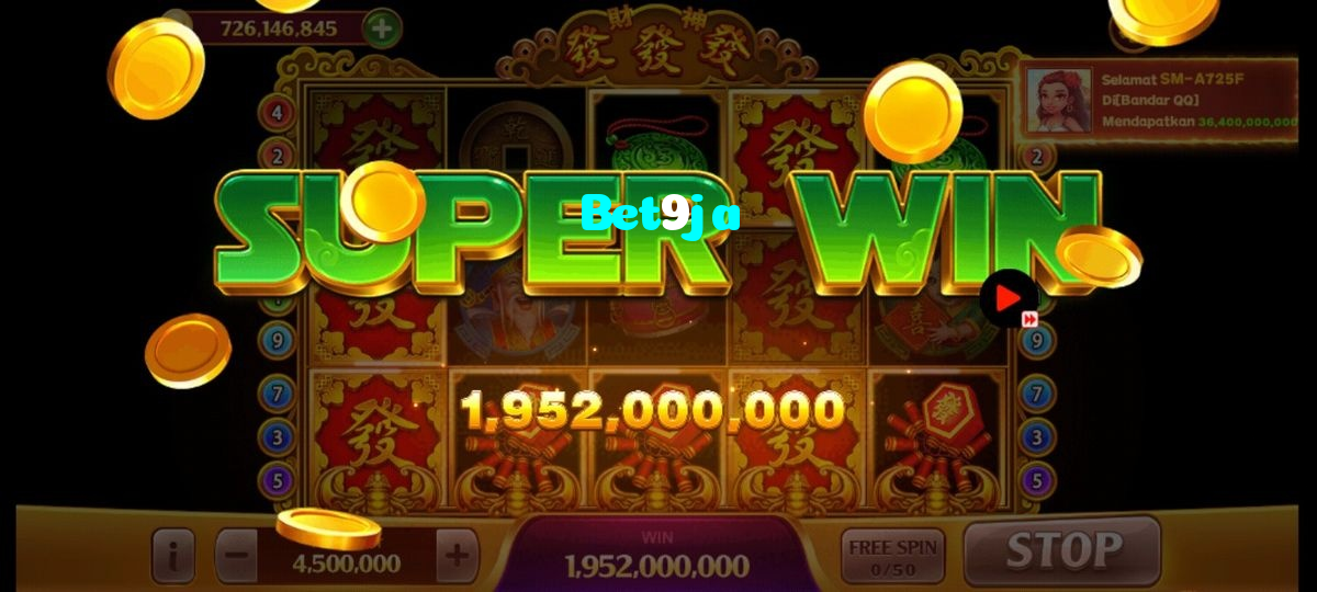 Bet9ja casino presented on mobile device in Pakistan with slots and live games